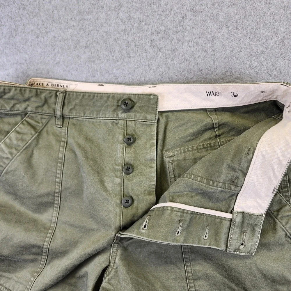 Wallace & Barnes Mens 35 Utility Shorts Green Military Army OG 107 Camp Fatigue